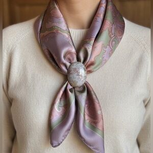 Vintage Moss Agate Scarf Ring